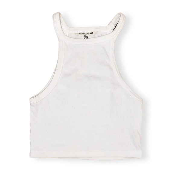 Billabong white ribbed high neck halter crop top (XS) - Picture 4 of 4